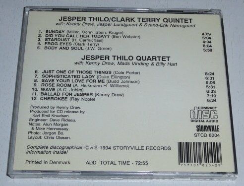 CD: Jesper Thilo, Kenny Drew, Clark Terry, Billy Hart, – Usato da Unterbäch venduto da dadin 1