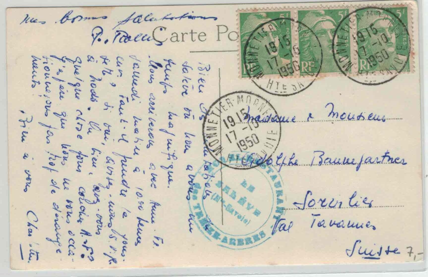 Cartoline postali: L 171 Salève Oldtimer 1950 – Usato da Fribourg venduto da philafri 1