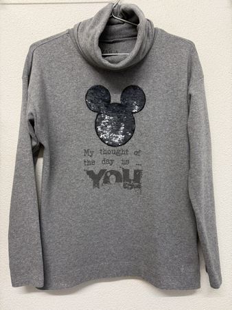 Zaida Disney Pullover, Rollkragen, Grau, Gr. 38/40 Top!