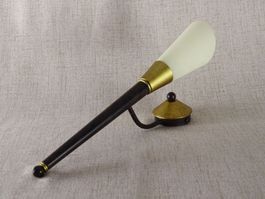 Wandlampe von Planezzi – Fackel-Design – Braun & Gold