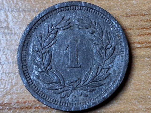Tutti le monete: 1 Rappen 1945 - Selten! – Usato da Münchenstein venduto da purbach1 3