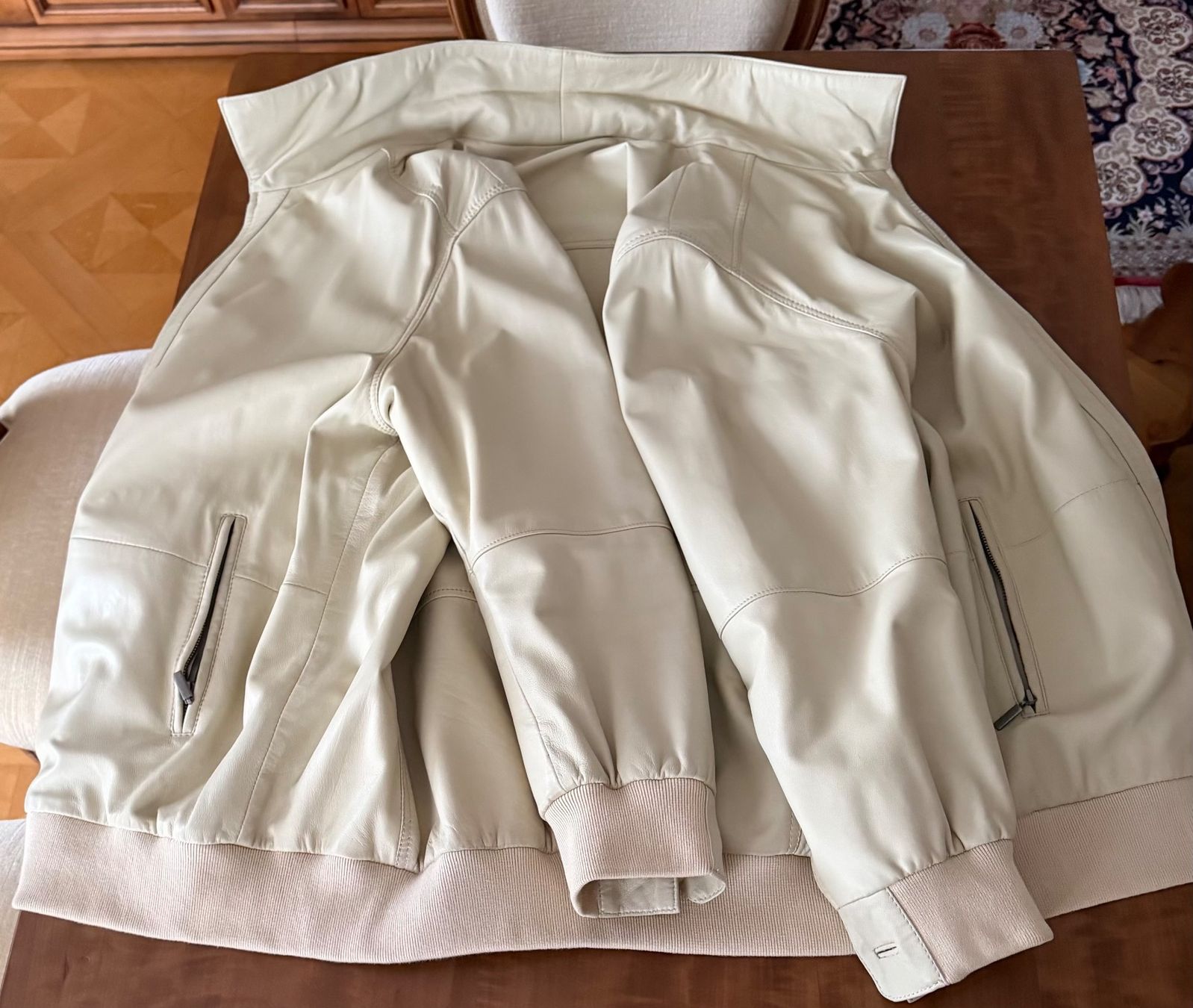 Jacken: LEDERJACKE HELL, Strickkragen – Neu (gemäss Beschreibung) aus Luzern von Johann7 5