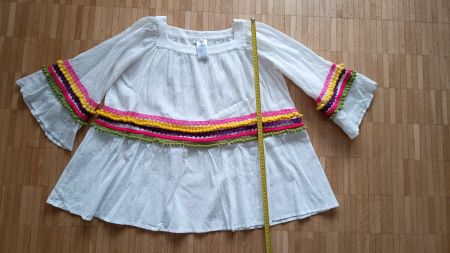 Sommer-Tunika Oberteil mit bunten Details