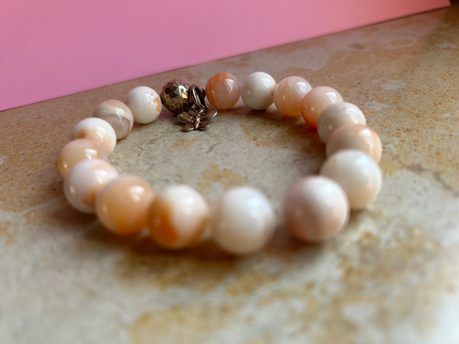 Bracciali & Braccialetti: Armband Achat weiss-orange – Usato da Dittingen venduto da Bellevista 6