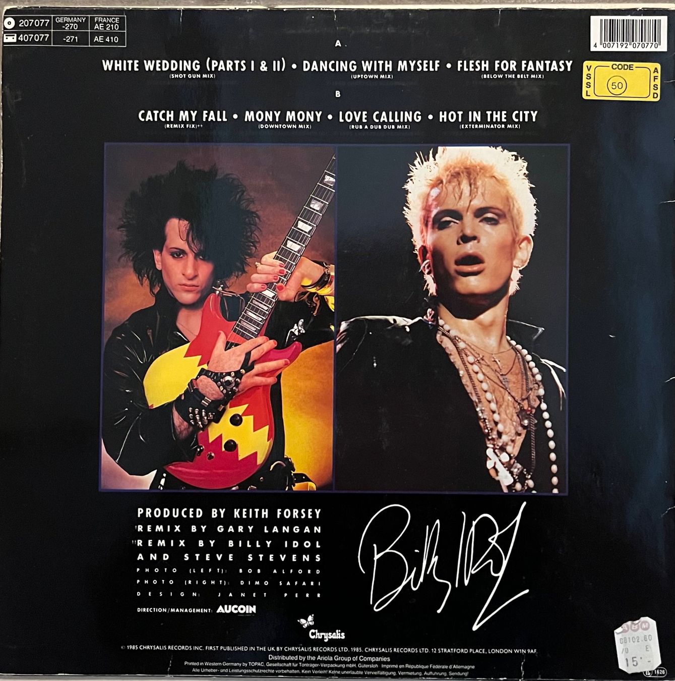 Dischi in vinile: BILLY IDOL - VITAL IDOL - 33 Tours – Usato da Bussigny venduto da vinyl-pas-cher 1