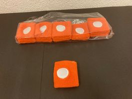 Schweiss-Armbänder orange, 10 Stück