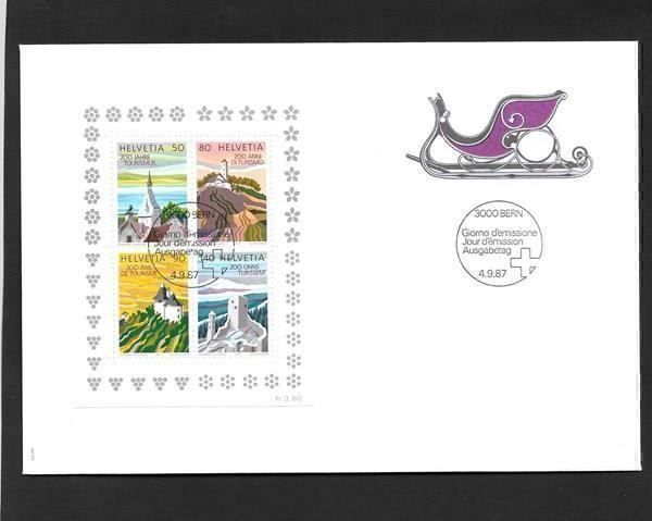 Tutti i francobolli: FDC 757x Block Tourismus ET 4.9.1987 – Nuovo (secondo la descrizione) da Olten venduto da clotaldi