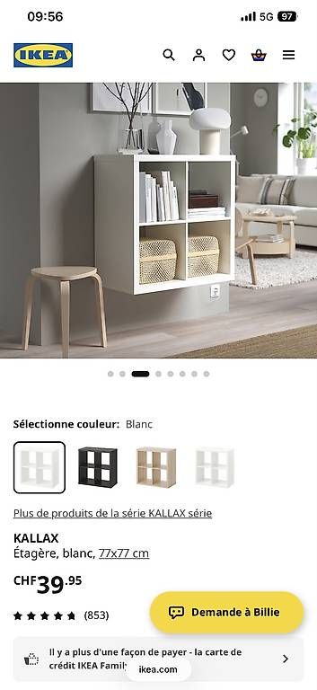 Regale: 2 Kallax blanc IKEA  – Gebraucht aus Yens von GIPE