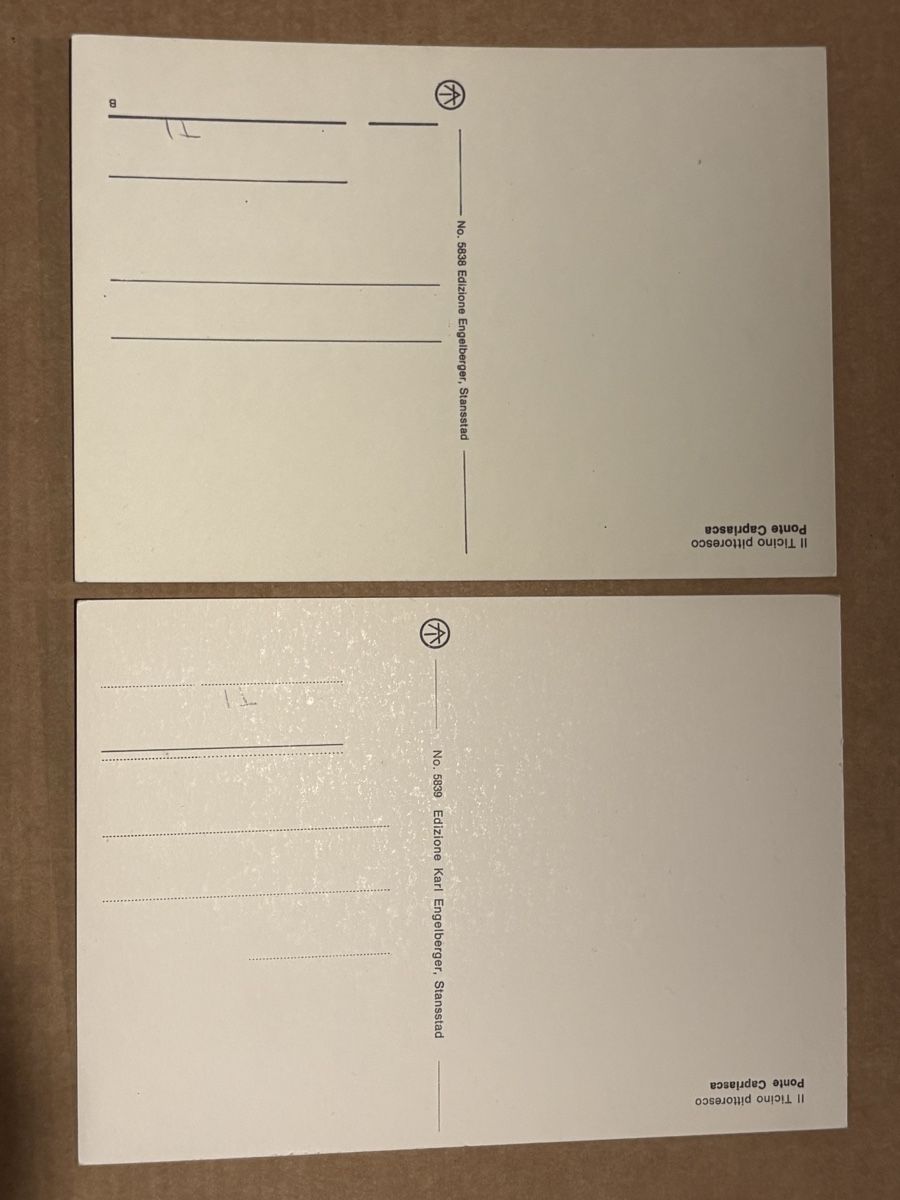 Cartoline postali: 2 AK von Ponte Capriasca – Usato da Rümlang venduto da Kartenpost1 1