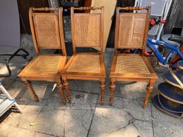Stühle Rattan ,3 Stück (221)