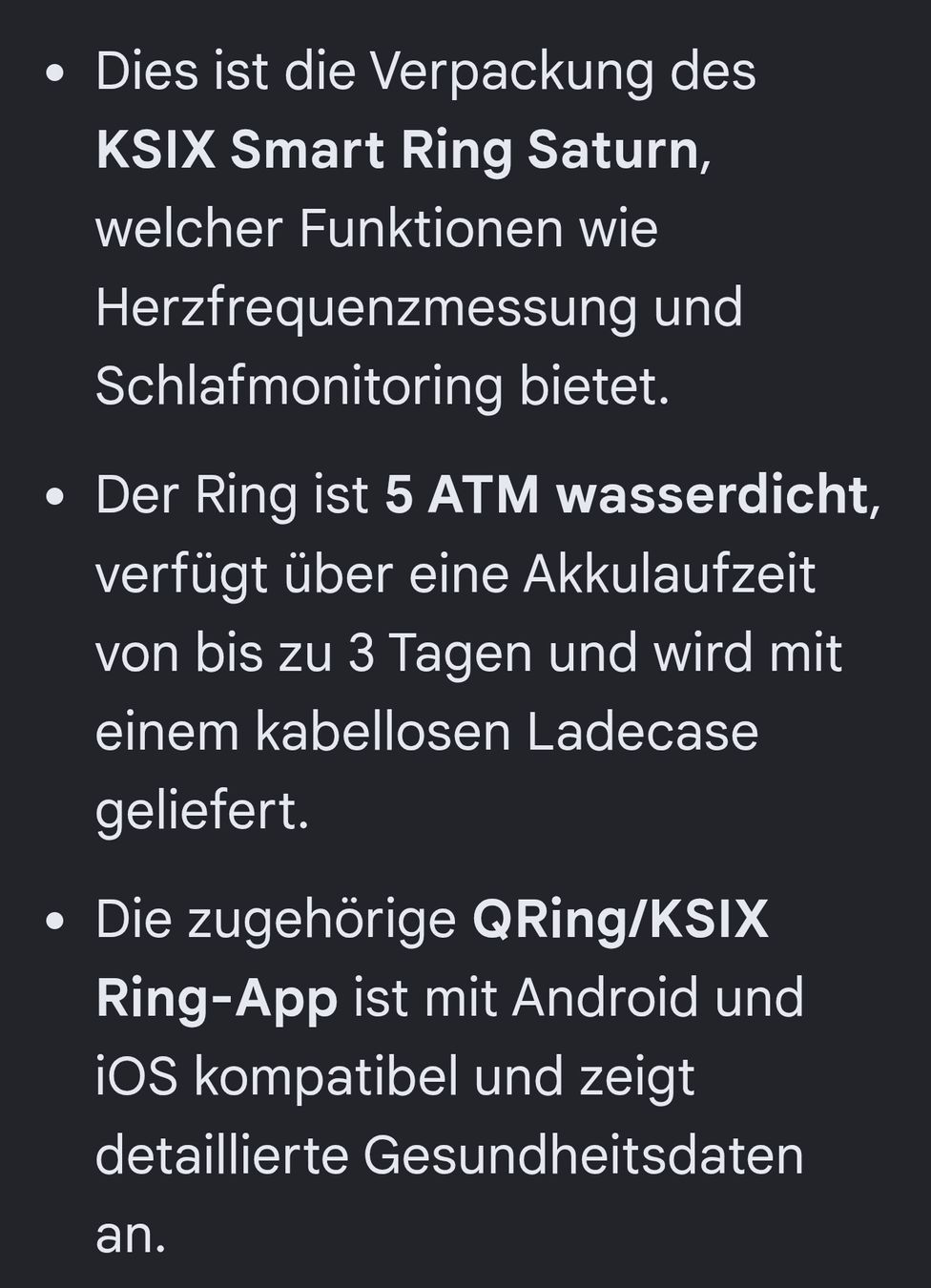 Bagues: Smartring – Neuf avec emballage d'origine à Birsfelden par mar_8957 2