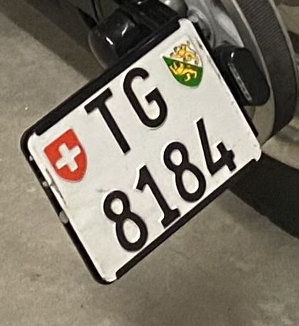 Schilder: Kontrollschild Motorrad TG 8184 – Gebraucht aus Dussnang von Chnurri1