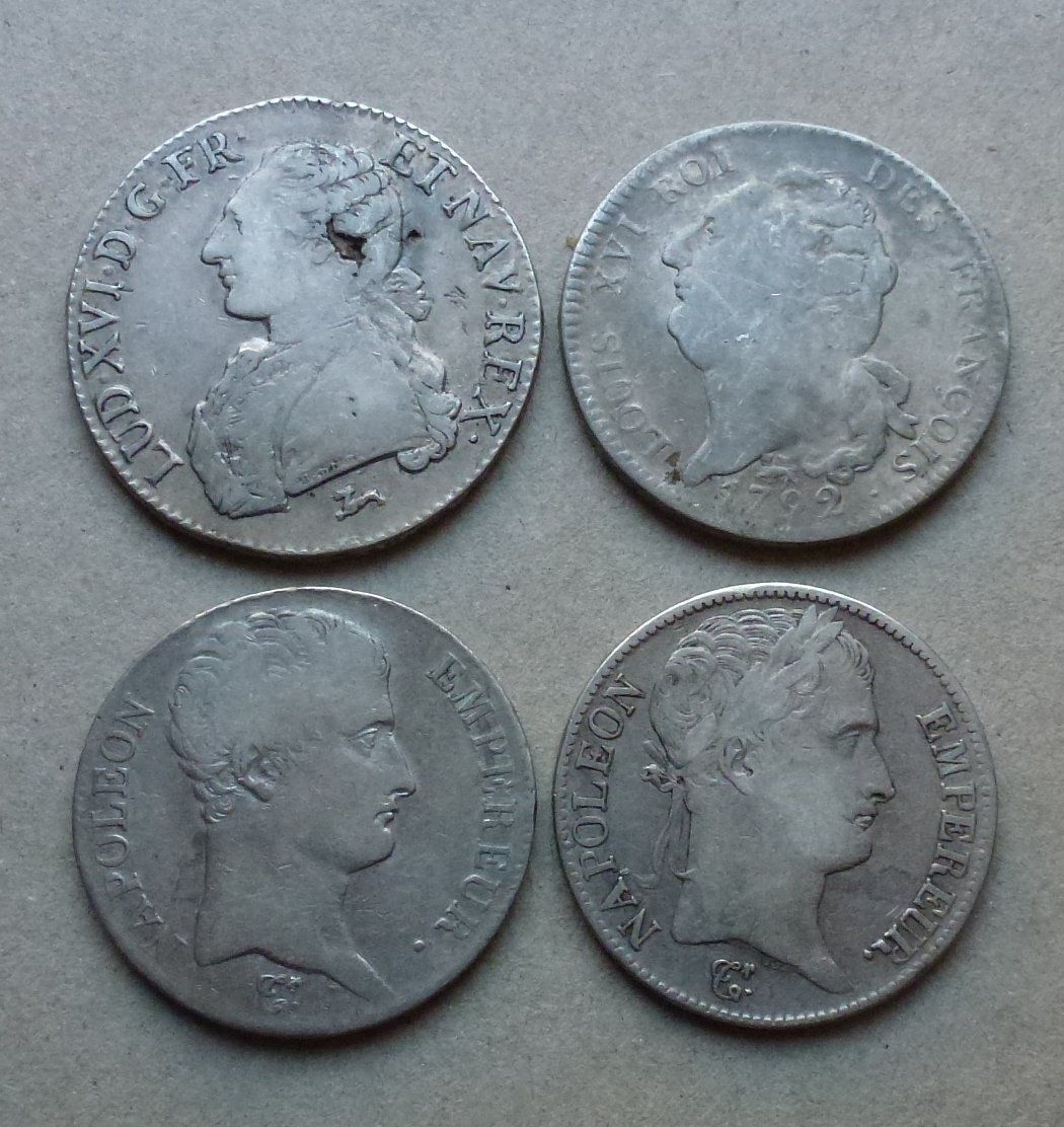 Tutti le monete: Frankreich + 4 alte Silbermünzen ab 1785 – Usato da Walkringen venduto da Casablanca777