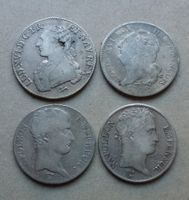 Frankreich + 4 alte Silbermünzen ab 1785