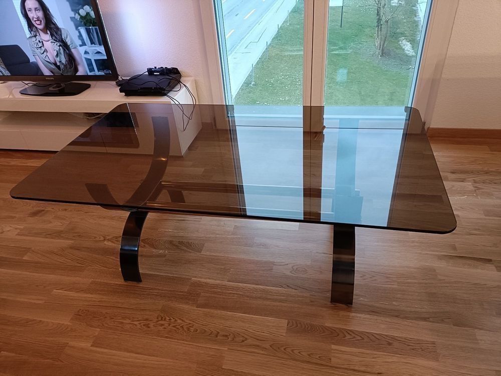 Tavoli: Couchtisch aus Glas und Metall – Usato da Ennetbühl venduto da Van_Schoch 8