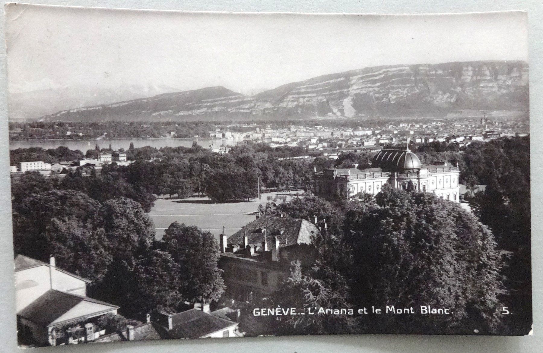 Cartoline postali: Genève - L' Ariana et le Mont Blanc – Usato da Fétigny venduto da Billy2miny