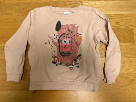Name It Sweatshirt Gr. 110 – Rosa mit Eulen-/Baum-Motiv