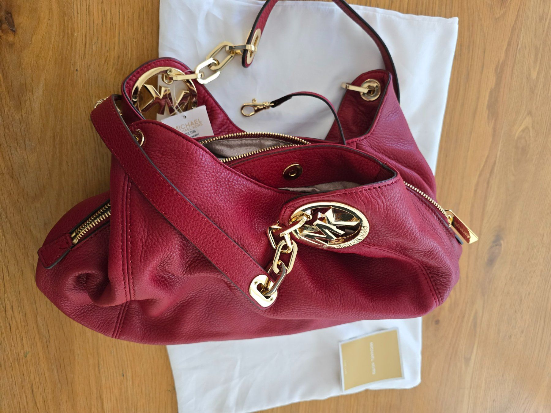 Michael Kors Borse da donna: Original Michael Kors Fulton Large Leder Handtasche – Nuovo (secondo la descrizione) da Au ZH venduto da WPD 1