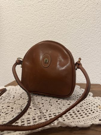 Aigner Umhängetasche braun Leder gebraucht