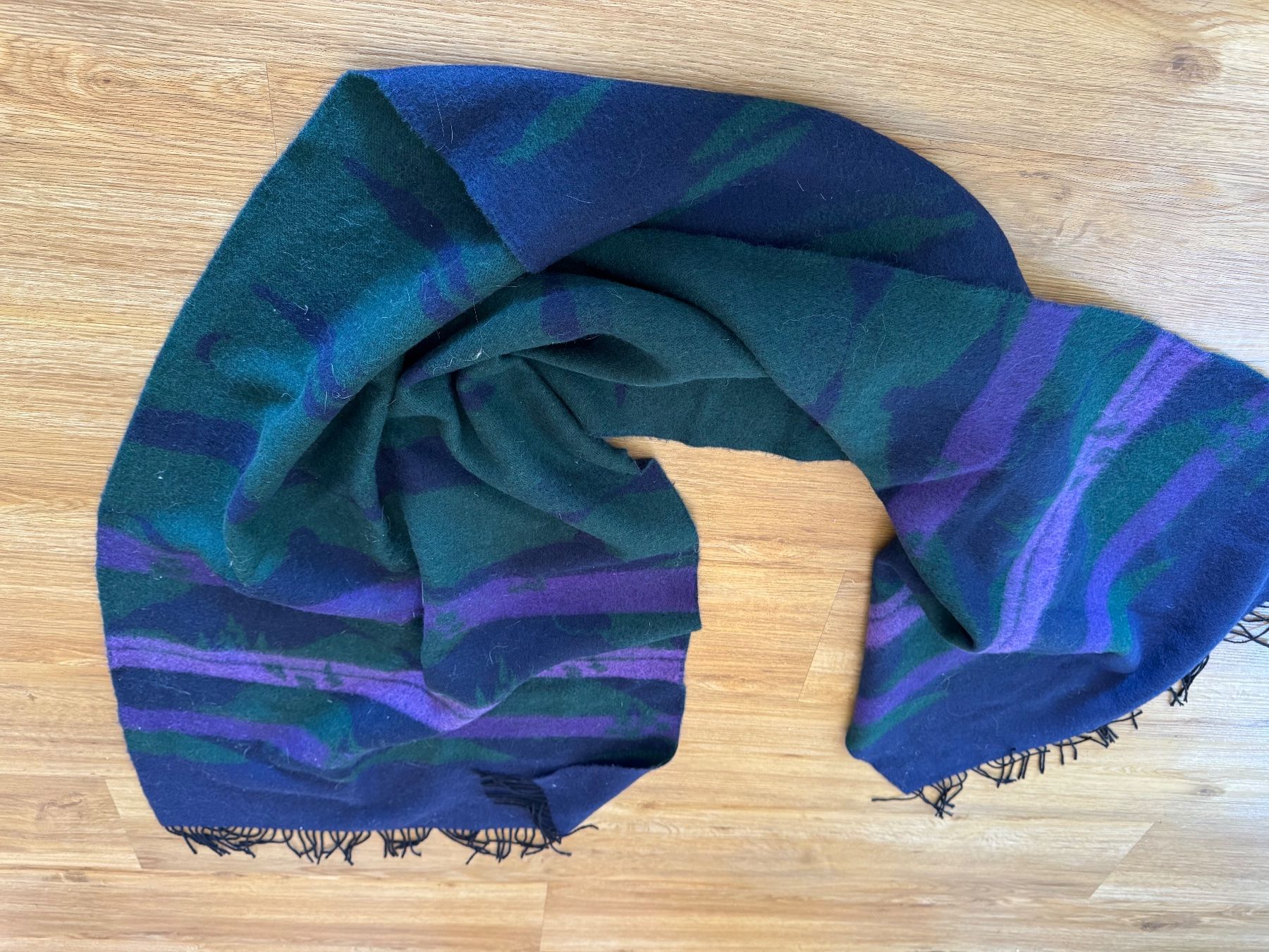 Foulard & Sciarpe: Woll-Mix Schal, blau/violett, – Usato da Bubikon venduto da hachia888 5