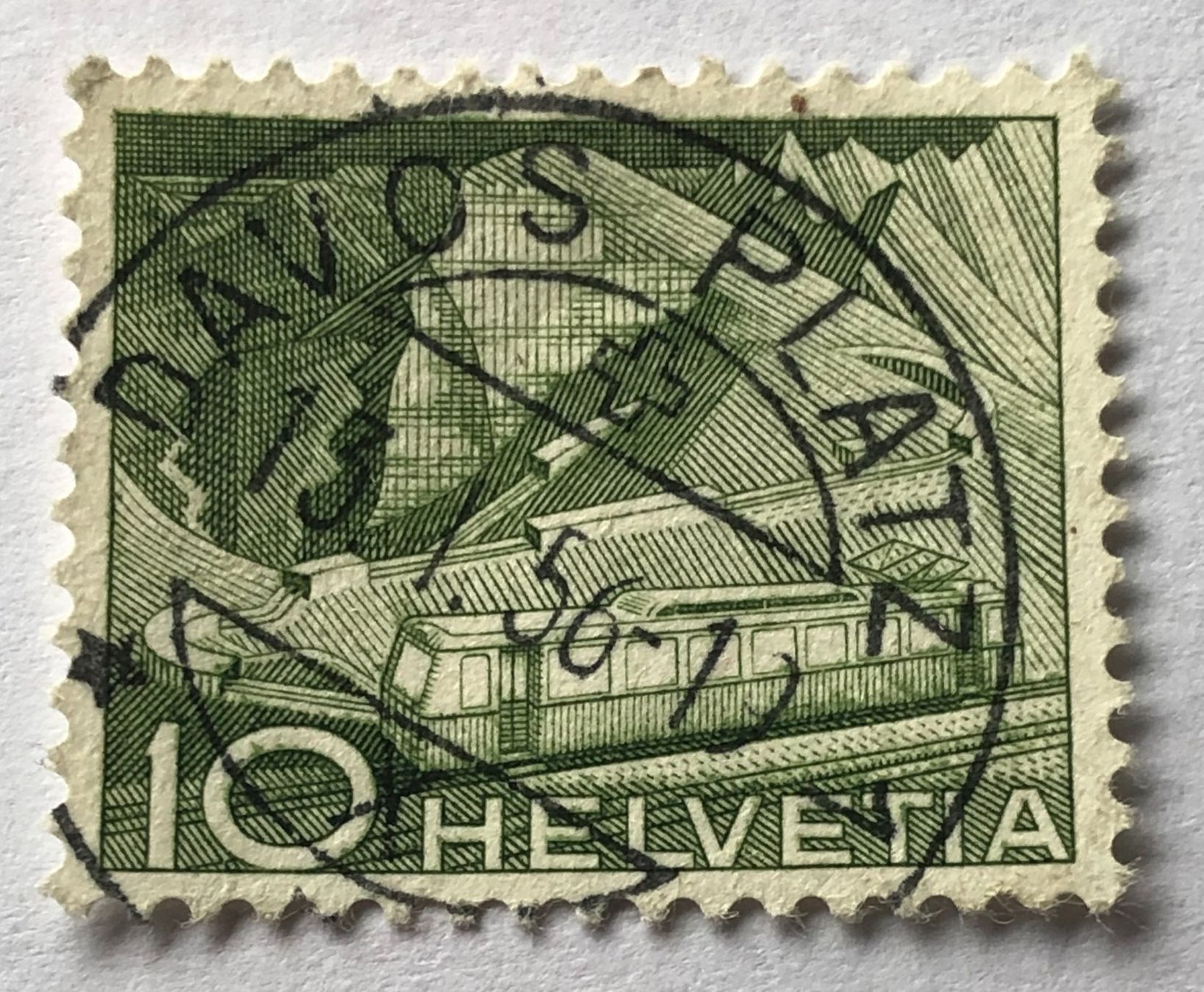 Alle Briefmarken: Nr.299 mit Voll Stempel Davos Platz – Gebraucht aus Aarau von Billa007