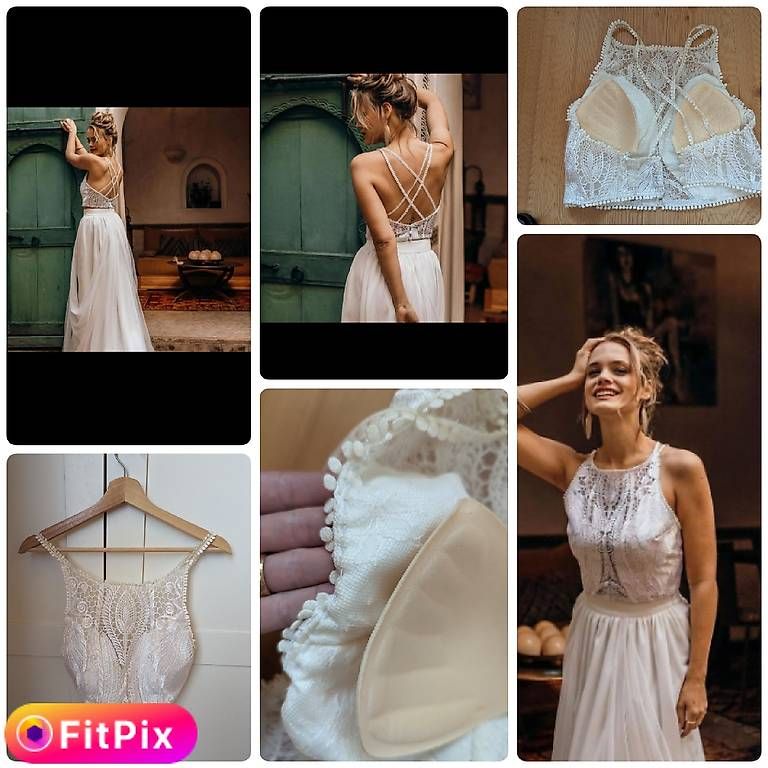 Tops: Hochzeit Crop Top Brauttop 38/40 – Gebraucht aus Gunzwil von Maniles 2