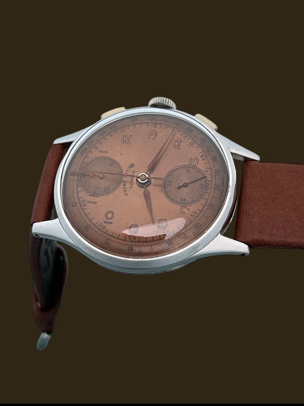 Favre Leuba Uhren: Favre Leuba Vintage Chronograph Salmon Dial – Gebraucht aus Morges von 24time 1