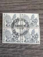 Schweiz Briefmarke 4er Block, Helvetia, 11.9.84, Top!