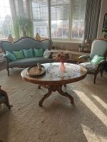 Louis Philippe Salontisch, oval, Nussbaum