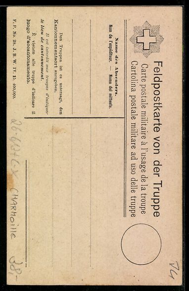 Cartoline postali: Handgemalt: Charmoille, Blick zur Kirche – Usato da Berlin venduto da bartko-reher 1