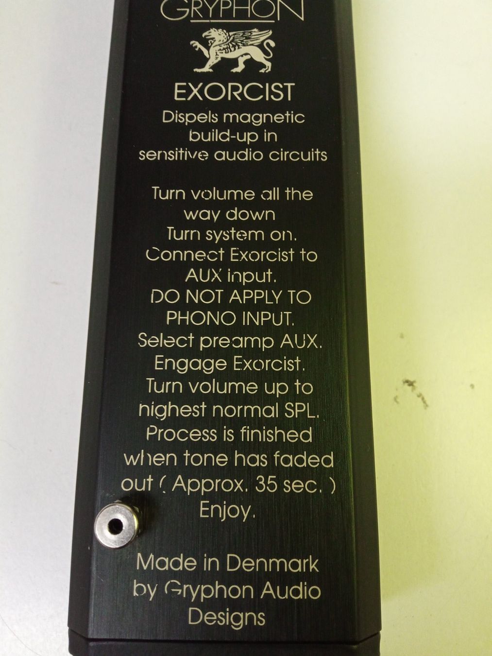Amplificatori: Gryphon Exorcist Audio System - Demagnetisierer – Usato da Zürich venduto da edi_c2m6 1