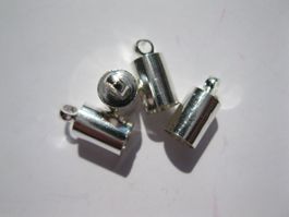 8 Endkappen versilbert 5mm