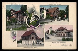 AK Affoltern i. E., Gasthaus zumLöwen, Bahnhof Affoltern Wei