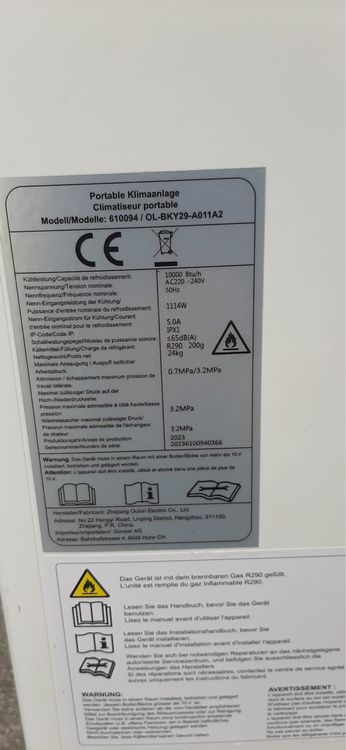 Klimageräte: Mobile Klimaanlage von Elego - Kühlung für den Sommer! – Gebraucht aus Parpan von MEGY666 1