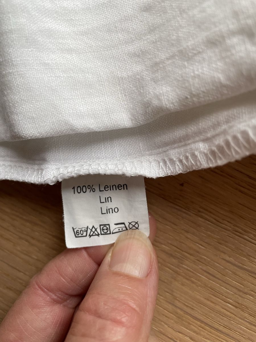 Biancheria da letto: Weisse Leinen Bettwäsche, 3 teilig – Usato da Bischofszell venduto da krass13 2