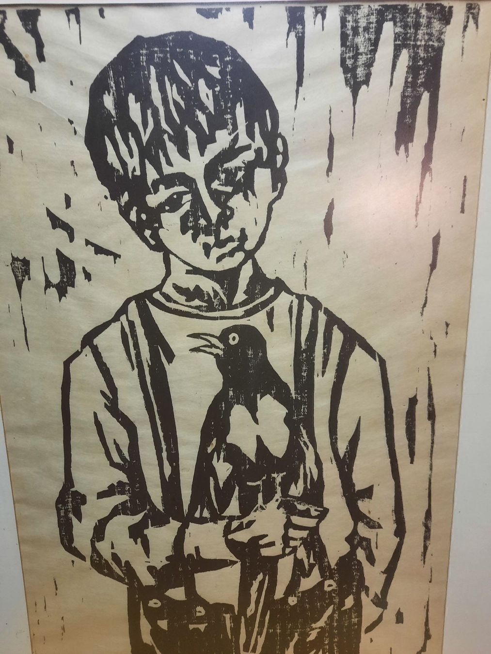 Arts picturaux & lithographies: Bild, Junge mit  Vogel – D'occasion à Weinfelden par JoeBaer 1