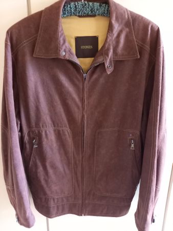 Stones leichte Herren- Jacke, Veloursleder , braun Gr M