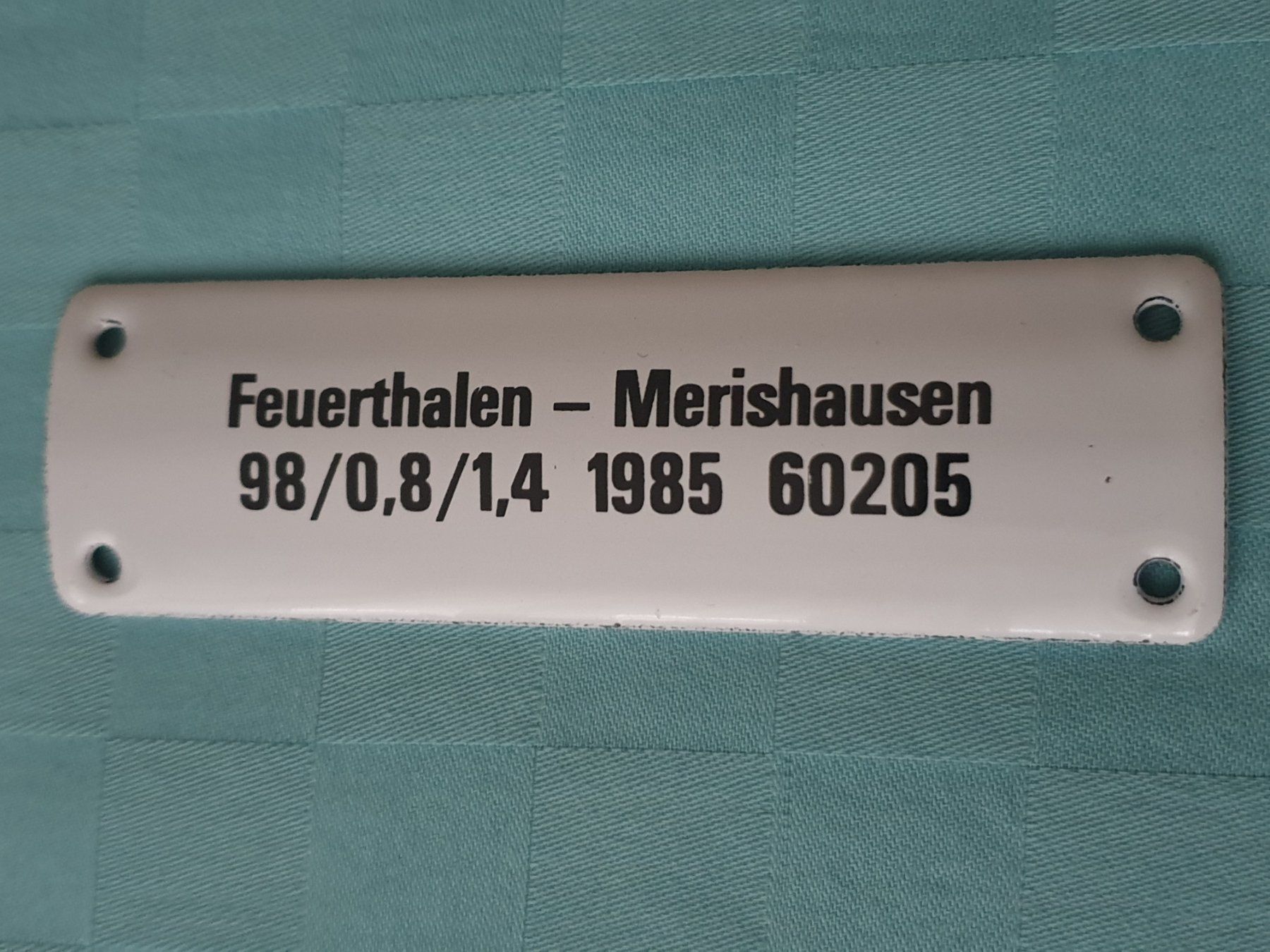 Schilder: Emailschild Feuerthaler - Merishausen – Gebraucht aus Mörschwil von spirspi
