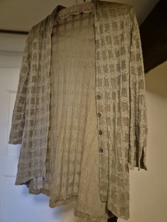 Strickjacke The Swiss Label Grösse 38 grau Leinen-Mix
