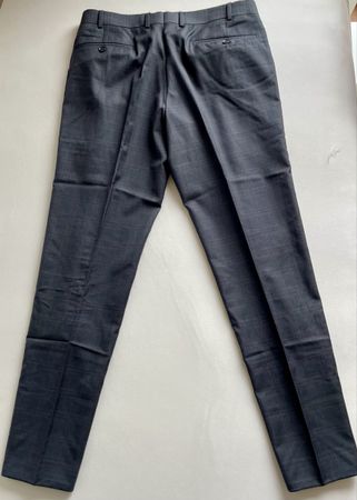 Herren Hose Anzugshose Business Grau Kariert Top Zustand