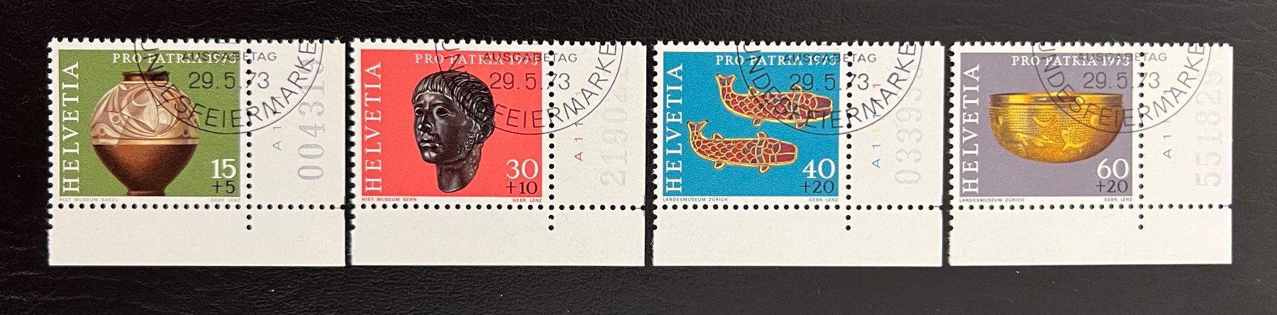 Tutti i francobolli: 1973 Pro Patria Serie ET – Usato da Endingen venduto da haifu