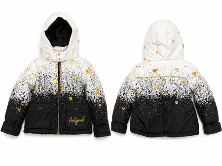 Desigual Winterjacke Gr. 116 mit Herzen - Top Zustand!