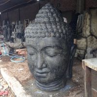 Skulptur Buddha Kopf Steinskulptur Buddhakopf Stein Statue