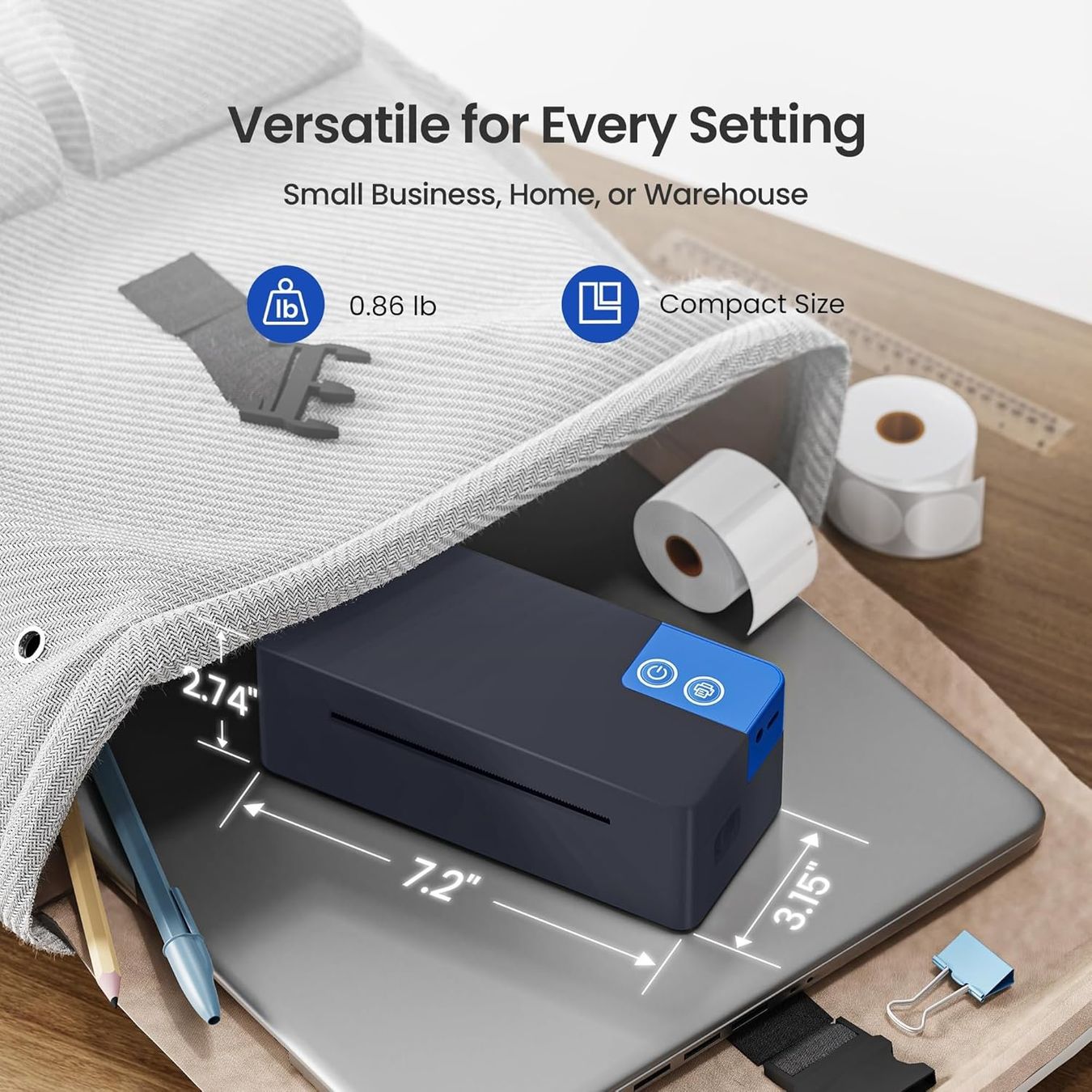 Stampanti: Bluetooth Thermo Etikettendrucker 4x6 Versandetiketten – Nuovo e nell'imballaggio originale da Suhr venduto da SchnapperCH 3