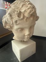 Skulptur Kopf S. Bertolin Marmorsockel guter Zustand   