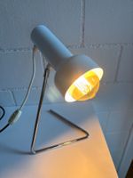 Tischlampe Metall weiss verstellbar; vermutlich 60er-Jahre