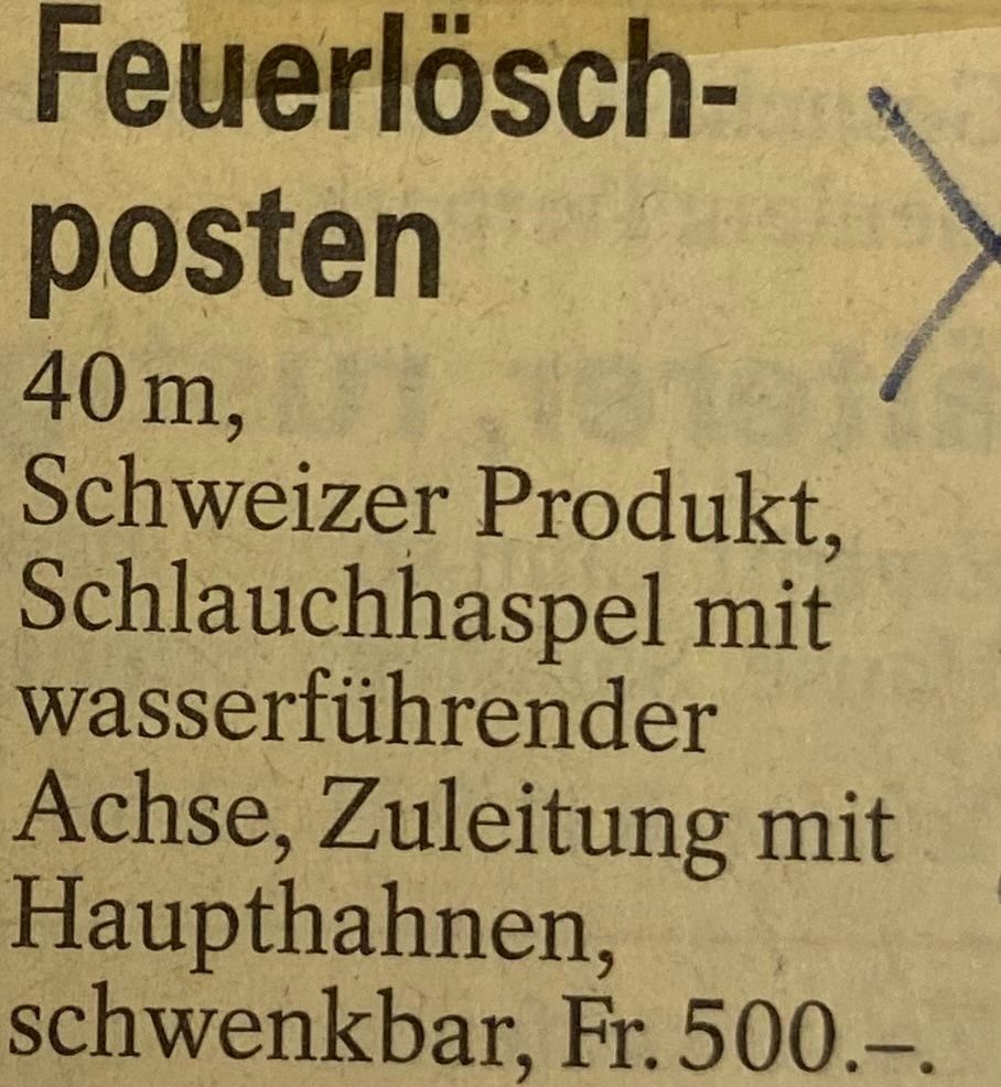 Feuerlöscher: Löschposten Neu – Gebraucht aus Matzendorf von Pele2 2