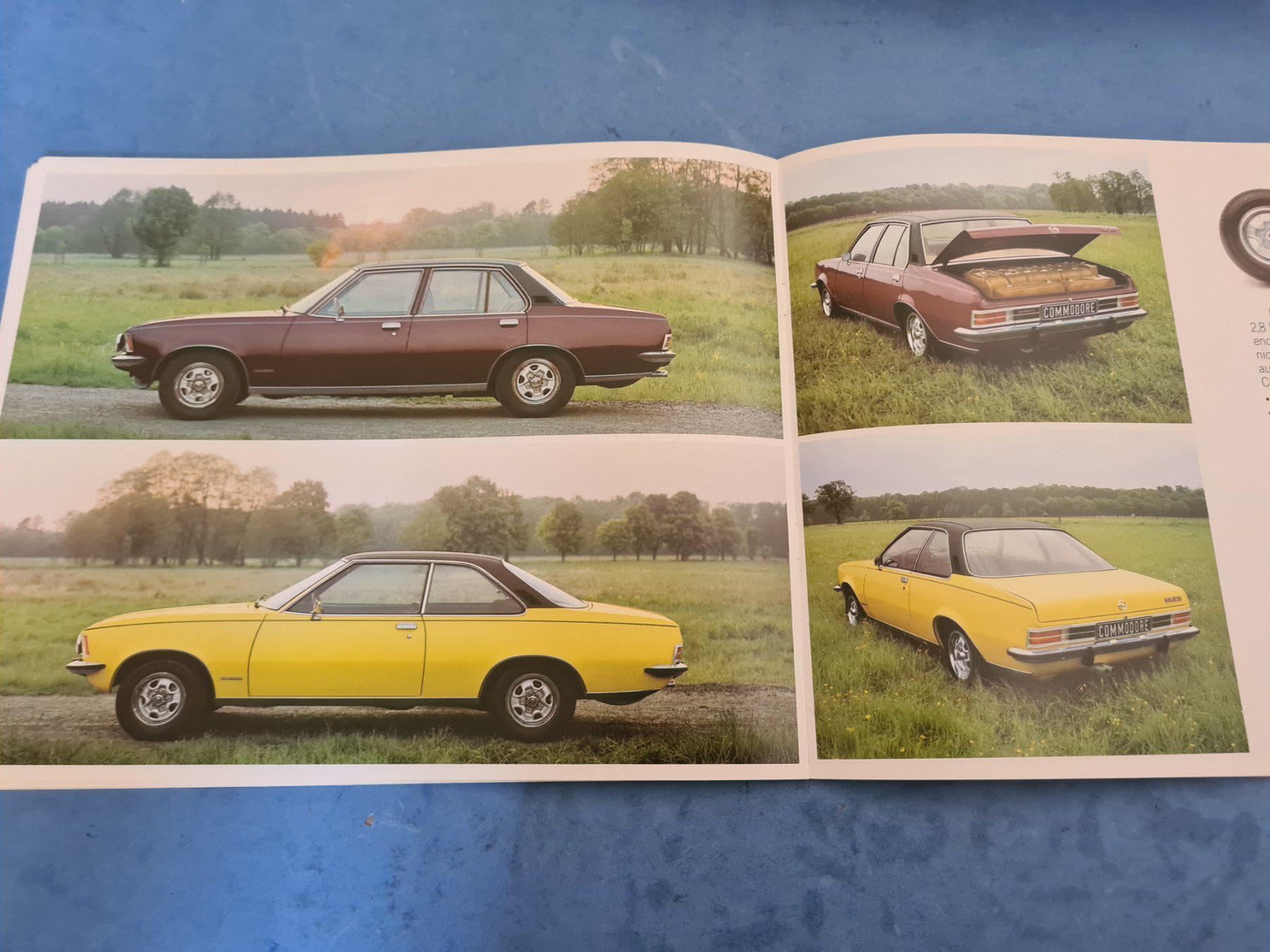 Opel Dokumente: OPEL  COMMODORE  BROCHURE  VINTAGE  COLLECTION – Gebraucht aus Bellevue von BURGOLMANIA 5