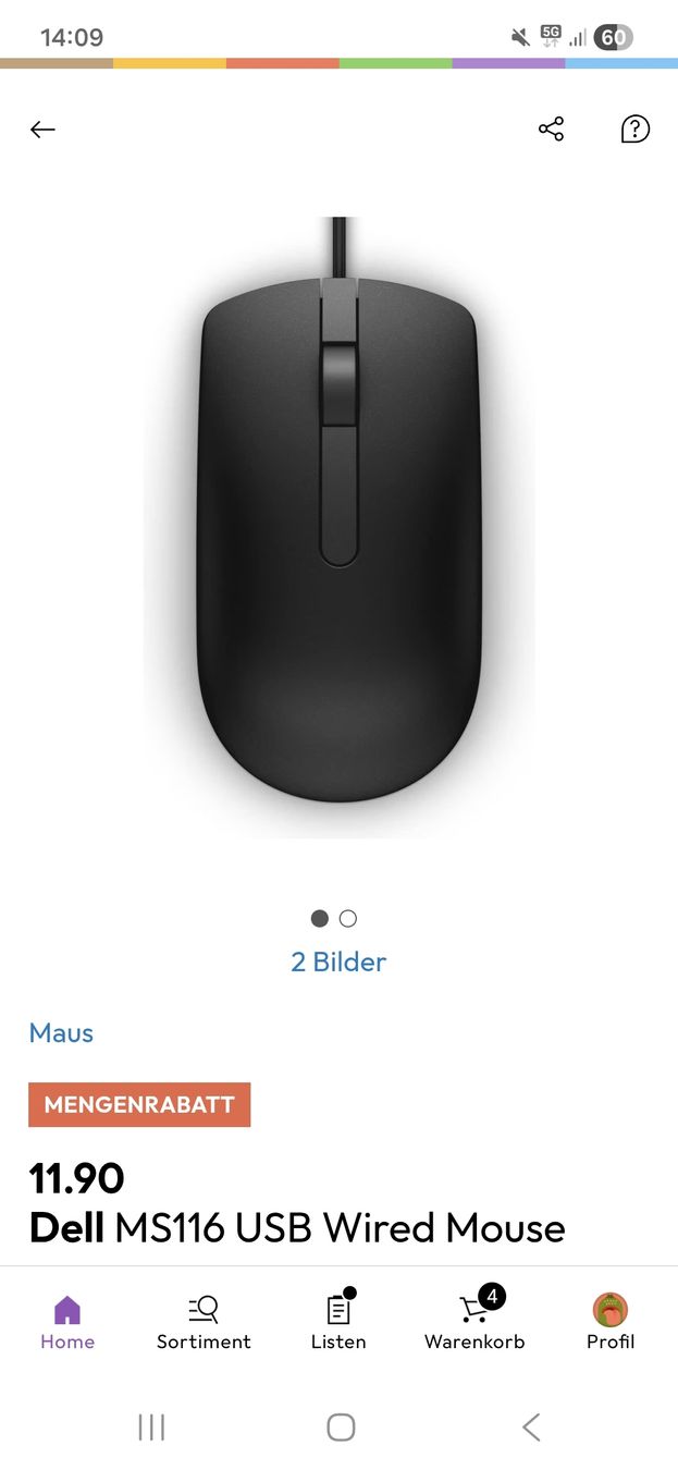 Dell Mouse: Dell MS116 USB Wired Mouse – Nuovo (secondo la descrizione) da Zürich venduto da mic_7gvl