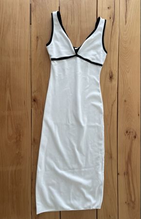 Kleid Zara weiss schwarz Grösse M